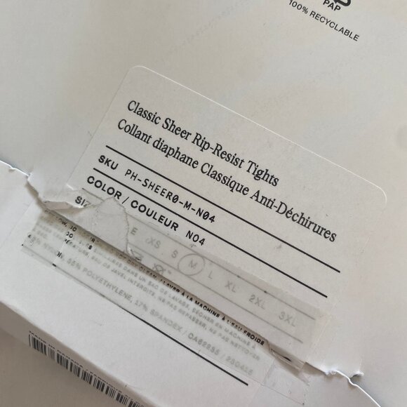 Unworn Sheertex Tights in Light Medium — Size M - Picture 2 of 2